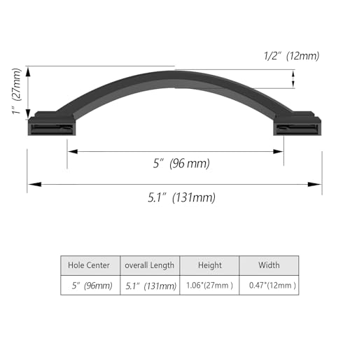 10 Pack 3.75 inch Cabinet Pulls Matte Black Cabinet Handles Drawer Pulls for Kitchen Cabinet Cupboard - color: Matte Black, size: 3.75 inch（96mm）, style: 10 Pack