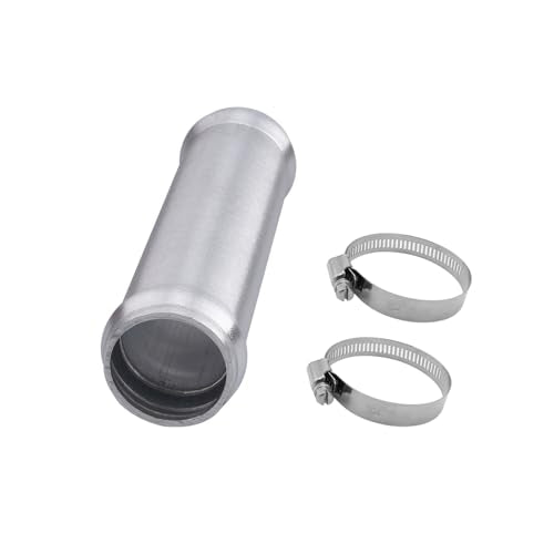 AC PERFORMANCE 1" (25mm) OD Aluminum Alloy Hose Joiner Silicone Pipe Connector Bead, 4" Length with 304 SS Clamps - size: 1" (25mm)