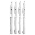 ZWILLING 4-pc Serrated Steak Knife Set, Stainless Steel - color: Stainless Steel, size: 4 pc