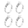 HARFINGTON 4pcs Hose Clamps 1.6"-2.5" (40-63mm) Adjustable 304 Stainless Steel Worm Gear Hose Clamps Assortment Kit for Plumbing Dryer Vent Automotive Dust Collector - size: 40-63mm