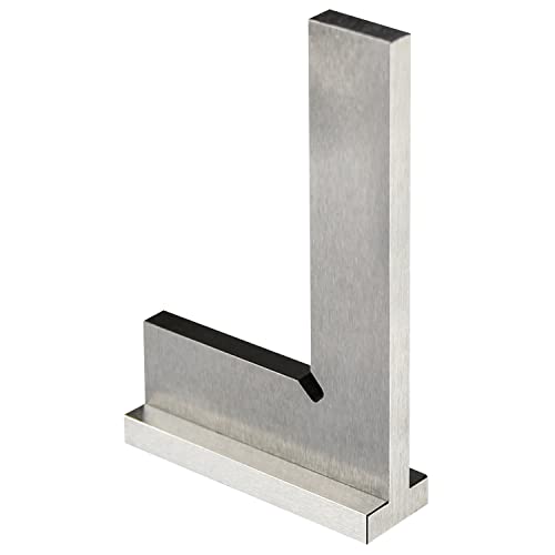 Precision Machinist Square 4 Inch Engineer Square 90 Degree Right Angle Ruler Ground Hardened Steel with Seat 4 x 2.8 Inch - size: 4 x 2.8 inches