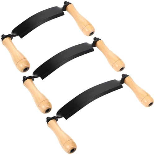 3 Pcs Curved Draw Shave Knife Set 5" 8" 10" Woodworking Debarking Hand Tool Wood Razor Shaving Wood Barking Tool for Men Tree Bending Broach Peeling Whittling Shaping Detailing Stripping - style: Curved