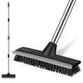 SetSail Floor Scrub Brush, 51-Inch Adjustable Long Handle Brush, Black Grey - color: Black Grey, size: 10in
