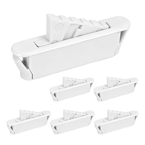 White Window Sash Vent Stops 6-Pack 1714WHITE, Nylon Snap-in | Window stoppers security for vinyl windows. High-strength nylon, crack-resistant. Fits 1.875" slots. Easy install.