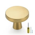 Ravinte Brushed Brass Solid Knobs Gold Kitchen Cabinet Pulls,5 Pack,Round-5 - style: Rustic