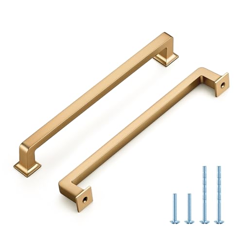 HOME EDIT Champagne Bronze Cabinet Handles Zinc Pulls 7 Inch 5 Pack - color: Champagne Bronze, size: 7 inches Hole Center