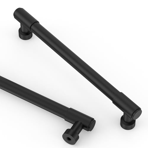 Asidrama Matte Black Kitchen Cabinet Pulls,6.3 Inch,10 Pack - color: Matte Black, size: 6.3" Hole Center