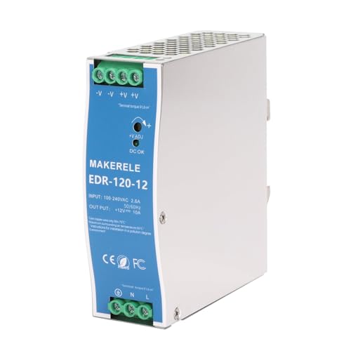MAKERELE 120W 12V AC to DC DIN Rail Power Supply - style: 120W-12V
