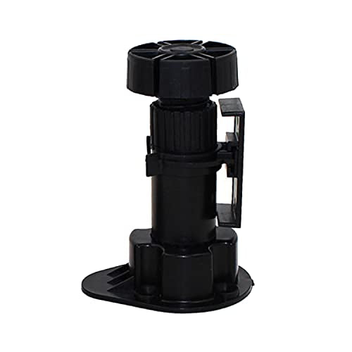 Black Furniture or Cabinet Leveler Legs - Support 330 Lb. per Leg - Adjusts from 3 7/8" to 5 3/8" - 12 Pack