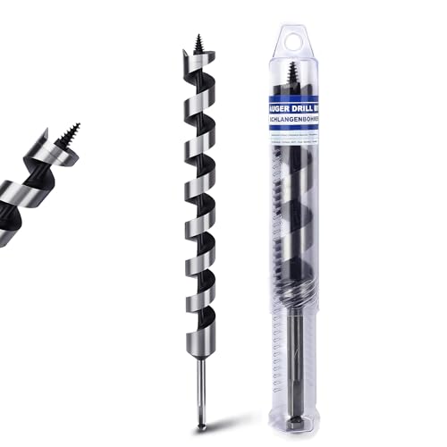 1-1/2" X 23.6" Auger Bit for Wood, 38x600mm Extra Long Auger Drill Bit | 3/8" Hex Shank,for Hard Wood,Ship, Composite Materials, Drywall and DIY Projects - size: 1-1/2" (38mm)diameter, style: 23.6 inch / 600mm Length