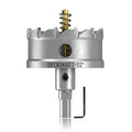 2-1/2" TCT Hole Saw for Hard Metal, Heavy Duty 65mm Tungsten Carbide Tipped Hole Cutter with Spring-Loaded Pilot Drill Bit for Stainless Steel, Metal, Iron, and Plastic - size: 2-1/2" (65mm)