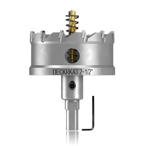 2-1/2" TCT Hole Saw for Hard Metal, Heavy Duty 65mm Tungsten Carbide Tipped Hole Cutter with Spring-Loaded Pilot Drill Bit for Stainless Steel, Metal, Iron, and Plastic - size: 2-1/2" (65mm)