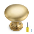Ravinte Brushed Brass Solid Knobs Gold Kitchen Cabinet Pulls,5 Pack,Round-2 - style: Antique