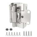 Chibery 10 Pack | 1/2 inch Overlay Semi Partial Wrap Around Cabinet Hinges, Self Closing Face Frame Variable Decorative Replacement, Kitchen Hardware, with Screw & Quiet Bumper (Satin Nickel) - color: Satin Nickel