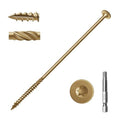 50 pcs Yellow Structural Wood Screws 8 inch | Heavy Deck Screws with T30 Star Bits, Rust Epoxy Coated, for Timber/Log/Landscape Timber (#14 x 8 Yellow) - color: Yellow, size: #14×8"