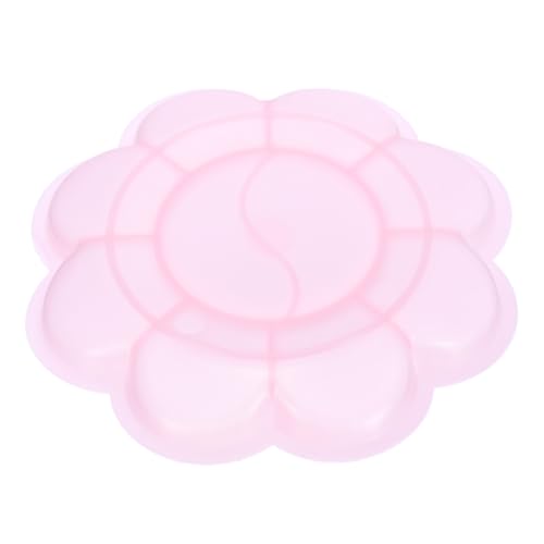 PATIKIL 24Pcs Paint Tray Palette, 3.1"/8cm Painting Palette Plastic Palette Flower Shape for Watercolor Gouache Painting Art Craft DIY Project, Pink - color: Pink