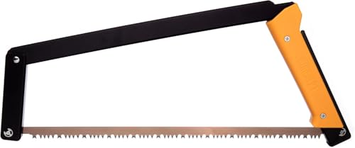 AGAWA - BOREAL21-21 Inch Folding Saw with All-Purpose Saw Blade - Camping Gear For Hiking, Fishing, Hunting, Bushcraft & Survival Kit (Black Frame/Yellow Handle) - size: 21 Inch