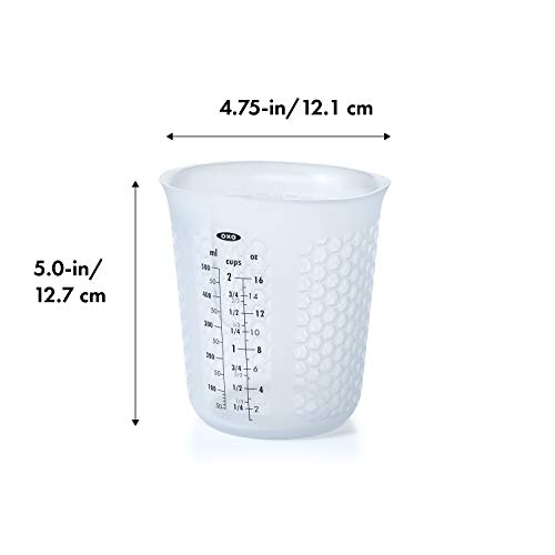 OXO Good Grips 2-Cup Squeeze & Pour Silicone Measuring Cup with Stay-Cool Pattern - size: 2 Cup, style: Cup