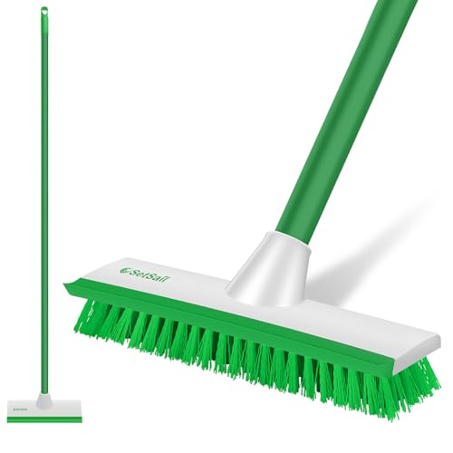 SetSail Floor Scrub Brush with 51-Inch Long Adjustable Handle Brush, Green - color: Green, size: 10in