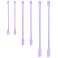 Silicone Spatula Set 6Pcs, Mini Jar Scraper for Makeup & Food - color: Purple（6pcs）