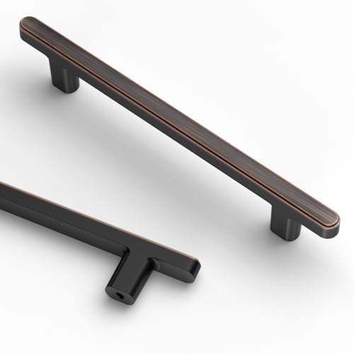 Asidrama 10 Pack 5 Inch(128mm) Oil Rubbed Bronze Kitchen Cabinet Handles, Cabinet Pulls Kitchen Cabinet Hardware for Cupboard Drawer Pulls - color: Oil Rubbed Bronze, size: 5" Hole Center, style: 10 Pack