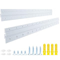 French Cleat Heavy Duty, Aluminum French Cleat, Headboard Wall Mounting Brackets with Screws, Heavy Mirror Mounting Hardware (30 Inch-2 Pairs, Support 200 lbs) - size: 30 Inch-Thick