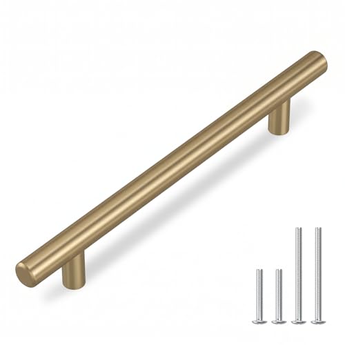 homdiy 15Pack 5in Cabinet Handles Champagne Bronze Kitchen Cabinet Pulls Drawer Pulls for Dresser Drawers - color: Champagne Bronze, size: 5in hole centers