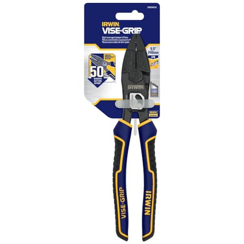 IRWIN VISE-GRIP Pliers, PowerSlot High Leverage Lineman's, 9.5 Inch (IWHT84000) - style: 9.5" Lineman's Pliers