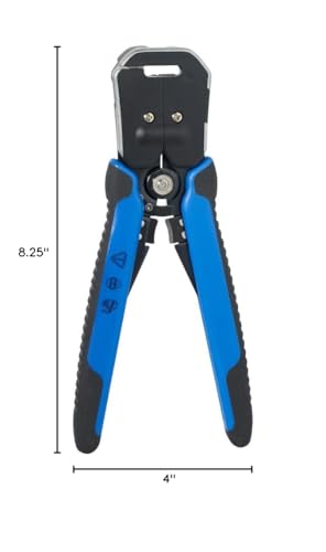 Klein Tools 11061 Self-Adjusting Stripper / Cutter, Heavy Duty, for 10-20 AWG Solid, 12-22 AWG Stranded, and Romex Wire 12/2 and 14/3