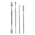 SE 4-Piece Stainless Steel Spatula Set - Versatile Tools for Electronics, Jewelry, Clay, and Craft Projects - DD301