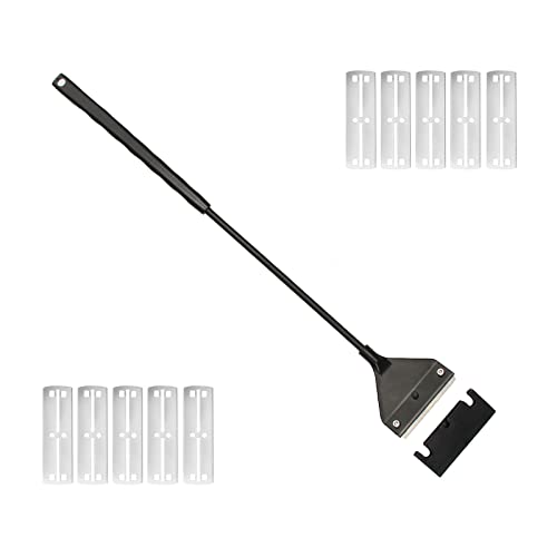 Vimvins Algae Scraper for Glass Aquarium,Aquarium Razor Scraper with 10 Replaceable Blades,Aquarium Cleaning Tools. - size: 16.5 Inch