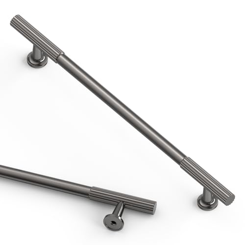 Asidrama 10 Pack 7.5 inch Brushed Black Nickel Kitchen Cabinet Handles - color: Brushed Black Nickel, size: 7.5" Hole Center