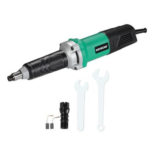 Hoteche 1/4-Inch Electric Die Grinder 6-Amp Heavy Duty Compact High-Speed Rotary Die Grinder Tool for Precision Grinding, Cutting, and Polishing