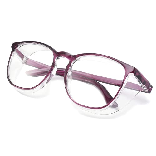 SQIMZAR Safety Glasses Goggles For Women Nurses Protective Eyewear,Anti Fog Safety Goggles - color: Purple-1