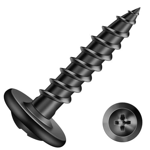 #8 x 3/4" Wood Screw 500Pcs Alloy Steel Standard Thread Truss Head Fast Self Tapping Black Oxide by SG TZH - color: Black - Alloy Steel, size: #8 x 3/4"