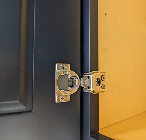 Soft Close 1-1/4" Overlay Cabinet Hinge Cabinet Kitchen Hardware Kitchen Cabinet Door Hinges with Screws 105 Degree 6 Ways 3 Cam Adjustment