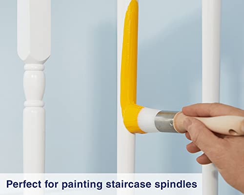 Zibra 5-Piece DIY Paint Brush Set with Detail and 2-inch Paint Brushes for Walls, Trim and Furniture, White - style: Walls, Trim and Furniture