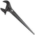 Klein Tools 3227 Extra Wide Adjustable Wrench, Made in USA, Construction Spud Wrench for Up to 1-7/16-Inch Nuts and Bolts, 10-Inch, with Tether Hole