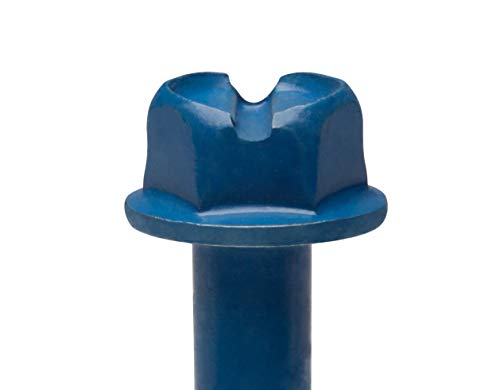 CONFAST 1/4" x 5" Hex Head Concrete Screw Anchor with Drill Bit for Anchoring to Masonry, Block or Brick (100 per Box) - size: 1/4" x 5"