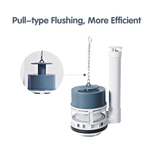Universal 3-Inch Toilet Flush Valve Repair Kit for 2-Piece Toilets - Upgraded Version, Includes Flush Valve, Adjustable Fill Valve, Gaskets, Bolts