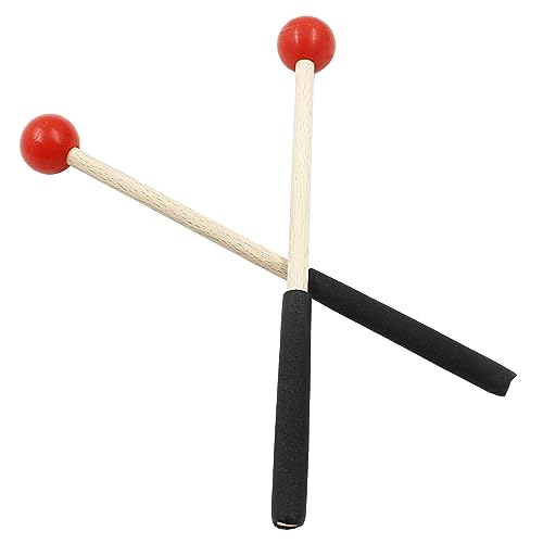 Bonsicoky 8 Inch Percussion Mallets, Red - color: Red