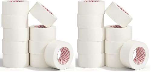 SWRT Masking Tape 2 Inch x 55 Yards, Masking Tape Bulk 10 Rolls (550 Yards Total), White Masking Tape for Painting, Fuse & Perler Beads Art Craft, Clean Removal (Pack of 2) - size: 2 Inch x 55 Yards x 10 Rolls (Pack of 2)