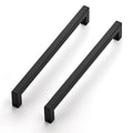 Ravinte Matte Black Cabinet Handles Square Pulls 8-4/5 Inch 3 Pack - size: 9-1/4 Inch (8-4/5 Inch Hole Center)