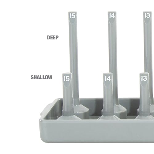 OEMTOOLS 22413 6-Pc SAE & Metric Socket Tray Set for Sizes 1/4", 3/8”, 1/2" - color: Red/Grey