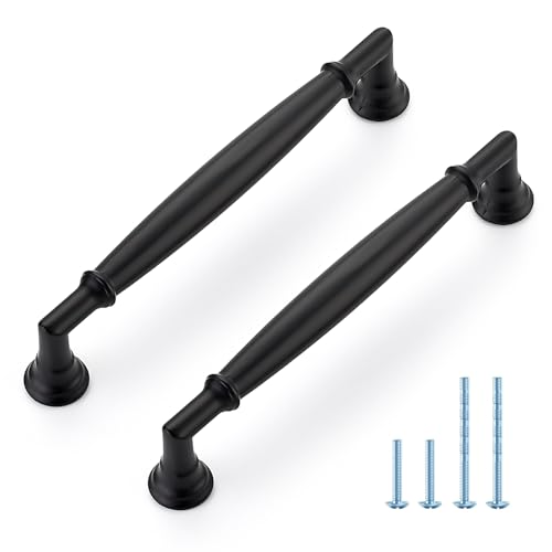 HOME EDIT Matte Black Cabinet Handles 5 Inch Pulls 20 Pack - color: Matte Black, size: 5 inches Hole Center