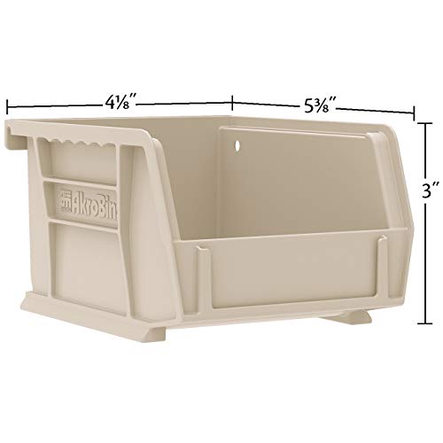 Akro-Mils 30210 AkroBins Plastic Storage Bins, 5"x4"x3", Red, 6-Pack - color: Red, size: 6 Pack
