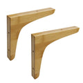 Antrader 2PCS Wooden Shelf Brackets,Solid Wall Mount Wood Shelf Bracket,Wood Triangle Bracket,L Shape Shelf Holders Include Mounting Screws,14.5*12.3*2cm,Light Brown - color: Light Brown, size: 5.71"×4.84"×0.79",2pcs
