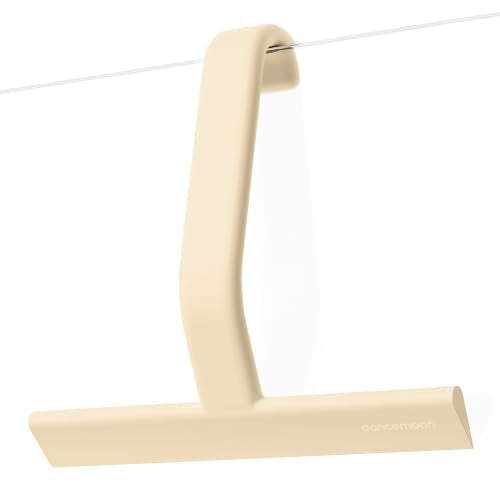 dancemoon JustHang Shower Squeegee with Built-in Hook, 10'' Sand Beige - color: Sand Beige