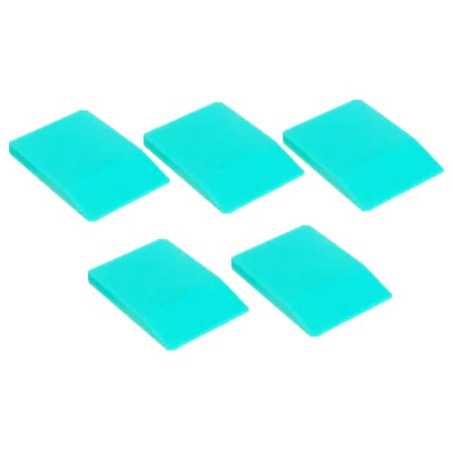 JAJADO 5 Packs Mini Squeegee, Silk Printing Squeegees for Chalk Paste, Self-Adhesive Stencil Screen Scraper Printing Tool Small Squeegee Turquoise Silicone for Transfer Chalk Paint Stencil Ink - color: 5 Pcs Mini Squeegees