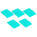 JAJADO 5 Packs Mini Squeegee, Silk Printing Squeegees for Chalk Paste, Self-Adhesive Stencil Screen Scraper Printing Tool Small Squeegee Turquoise Silicone for Transfer Chalk Paint Stencil Ink - color: 5 Pcs Mini Squeegees